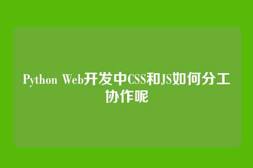 Python Web开发中CSS和JS如何分工协作呢