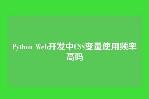 Python Web开发中CSS变量使用频率高吗