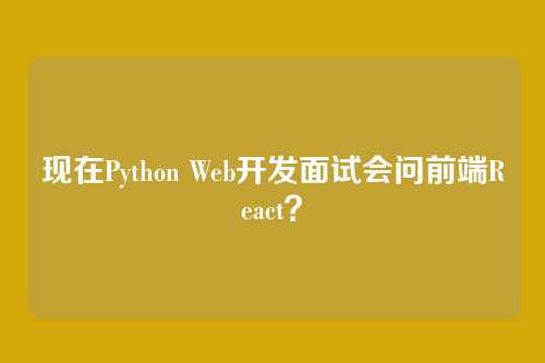现在Python Web开发面试会问前端React？