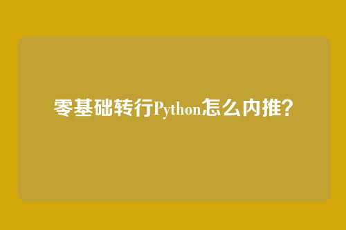 零基础转行Python怎么内推?